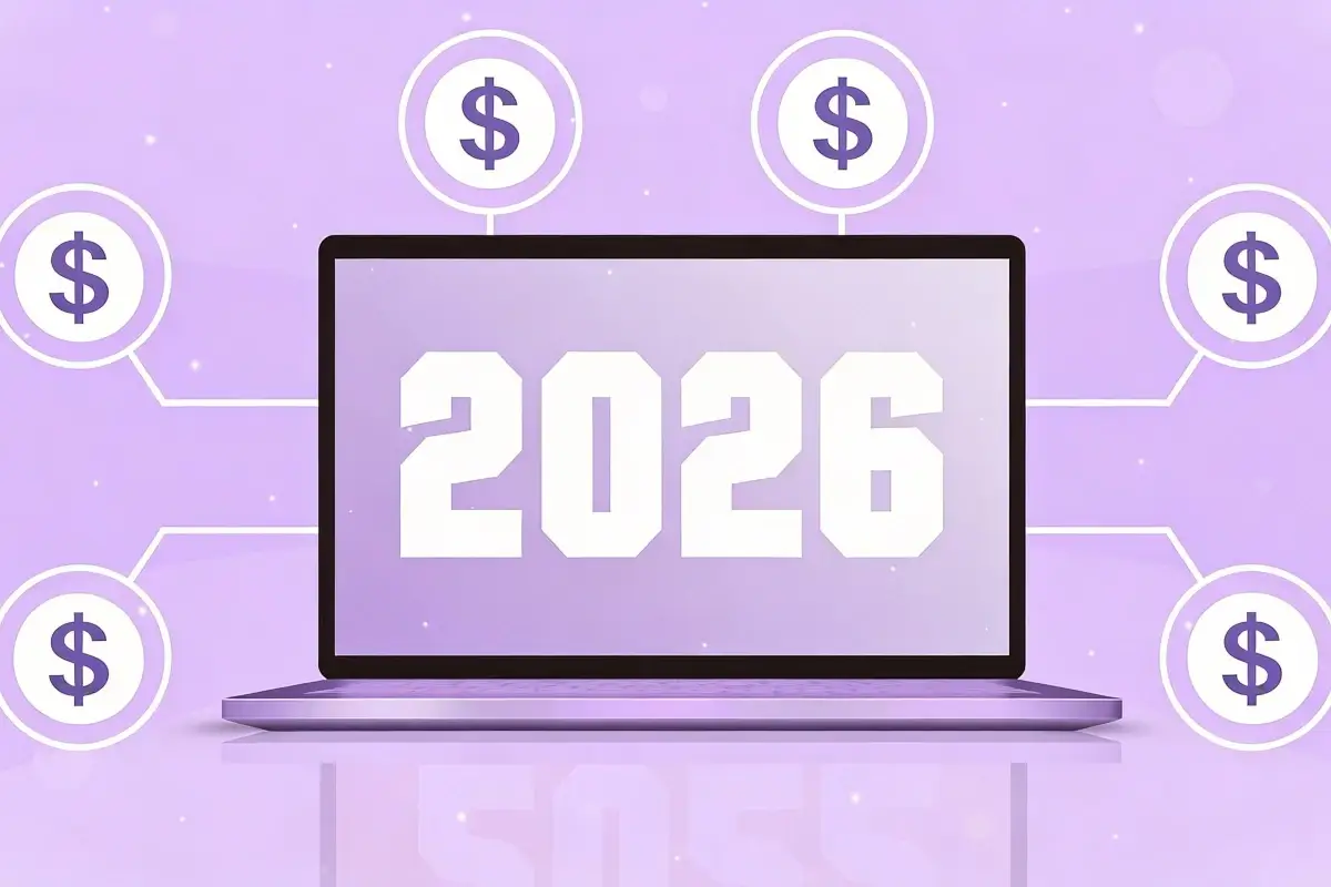 Ilustração sobre o custo de um site profissional em 2026