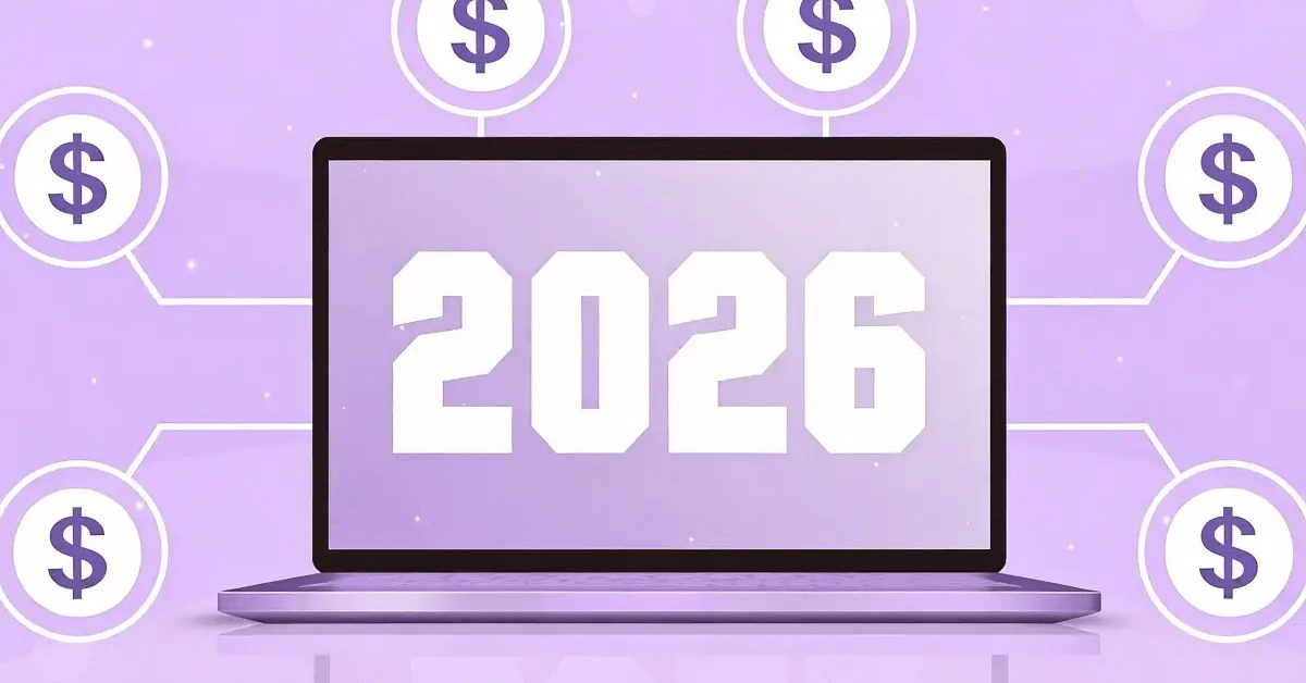 Ilustração sobre o custo de um site profissional em 2026