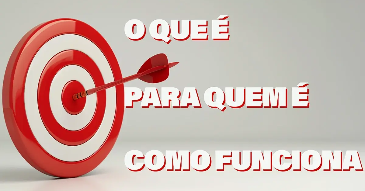 Alvo vermelho representando foco e clareza comercial em Landing Page