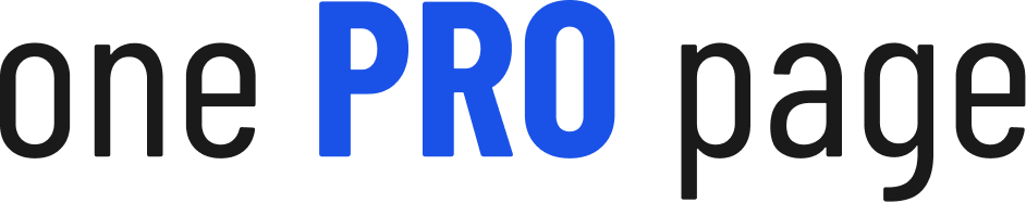 One PRO Page
