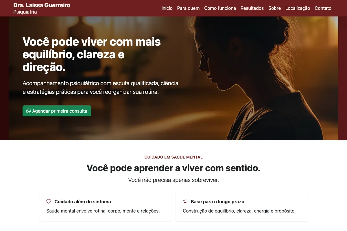 Site da Dra. Laissa Guerreiro