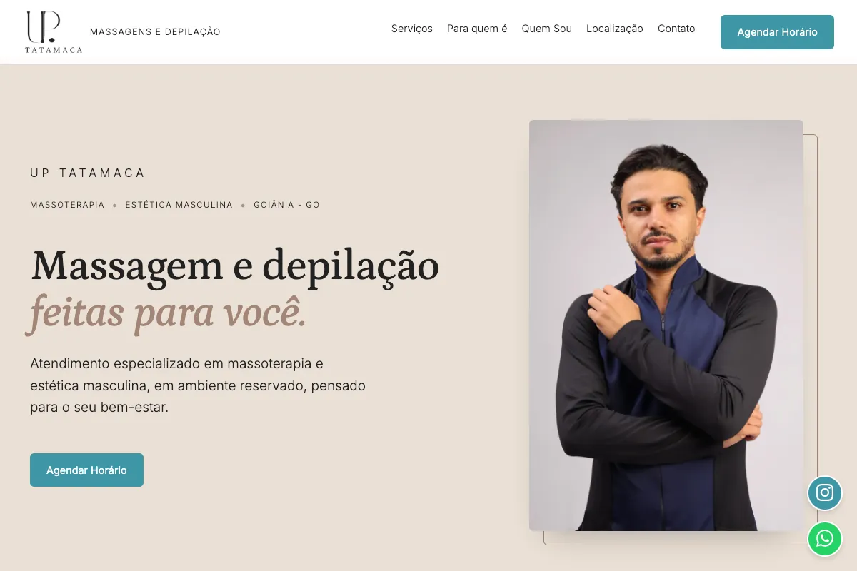 Site da Up Tatamaca