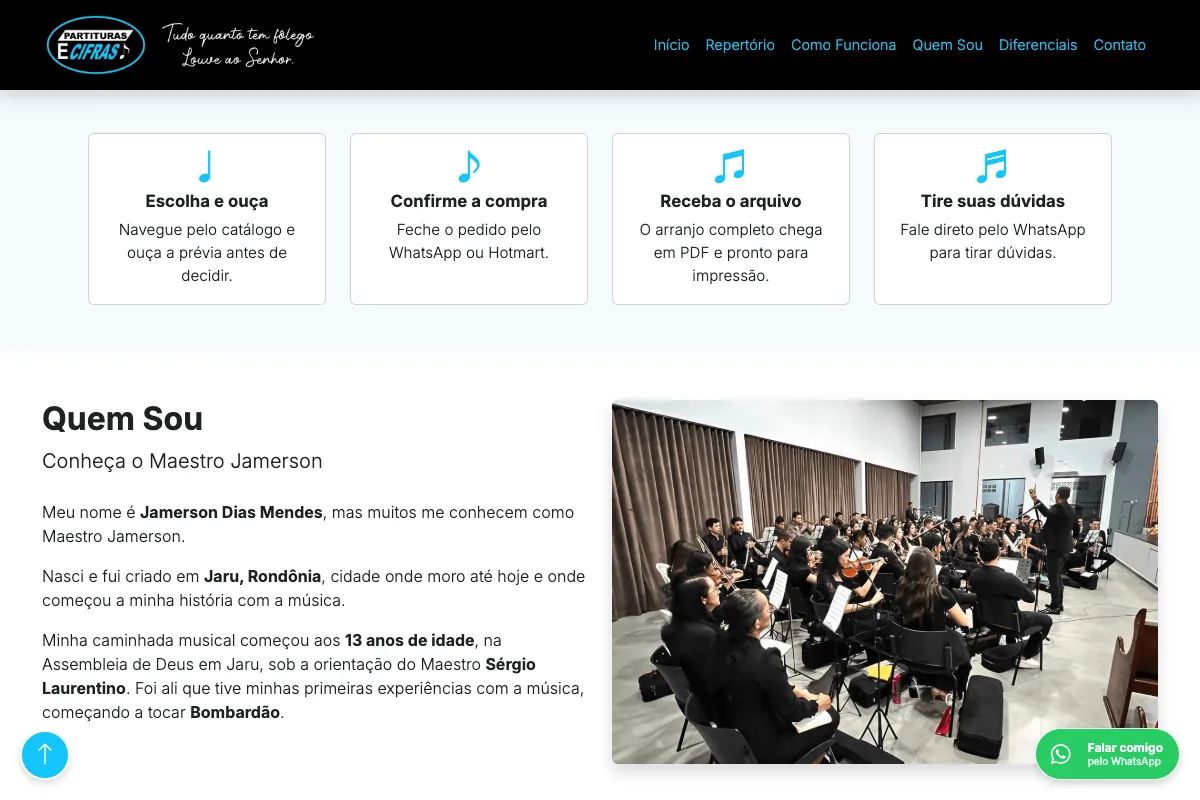 Site da Partituras e Cifras