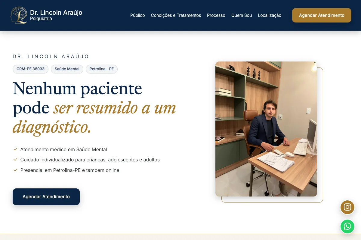 Site do Dr. Lincoln Araújo