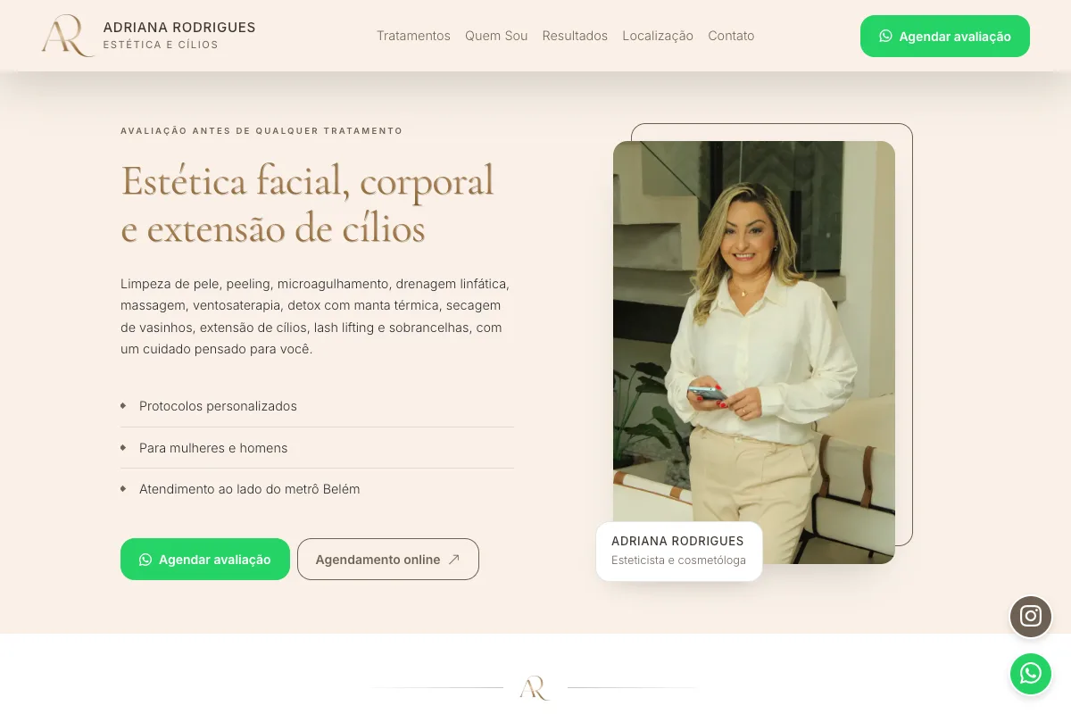 Site da Adriana Rodrigues