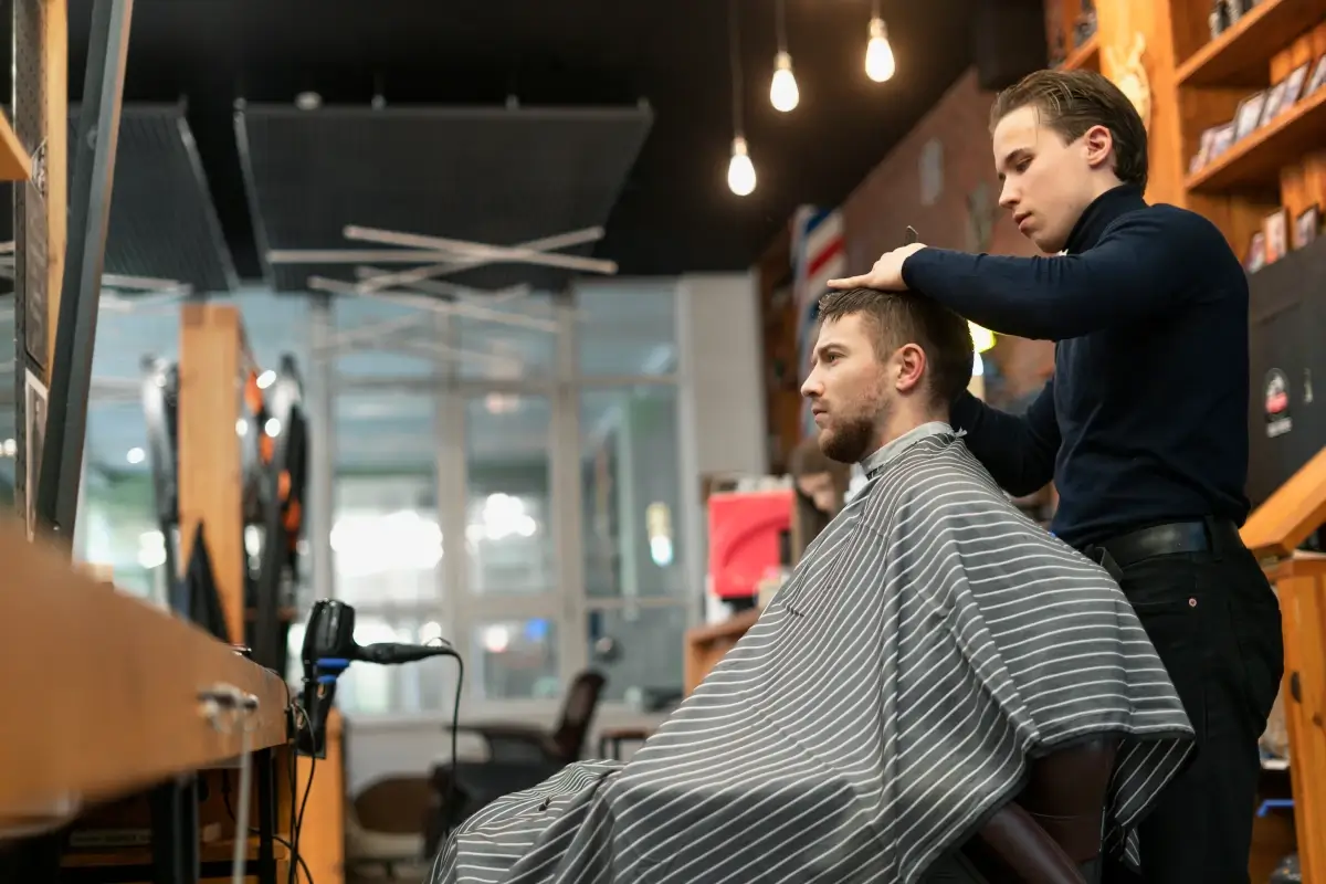 Barbearia moderna com site profissional e agendamento online