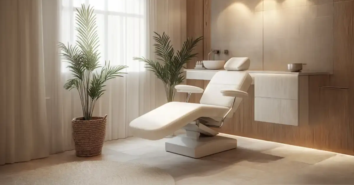 Clínica de estética apresentando serviços em uma Landing Page profissional